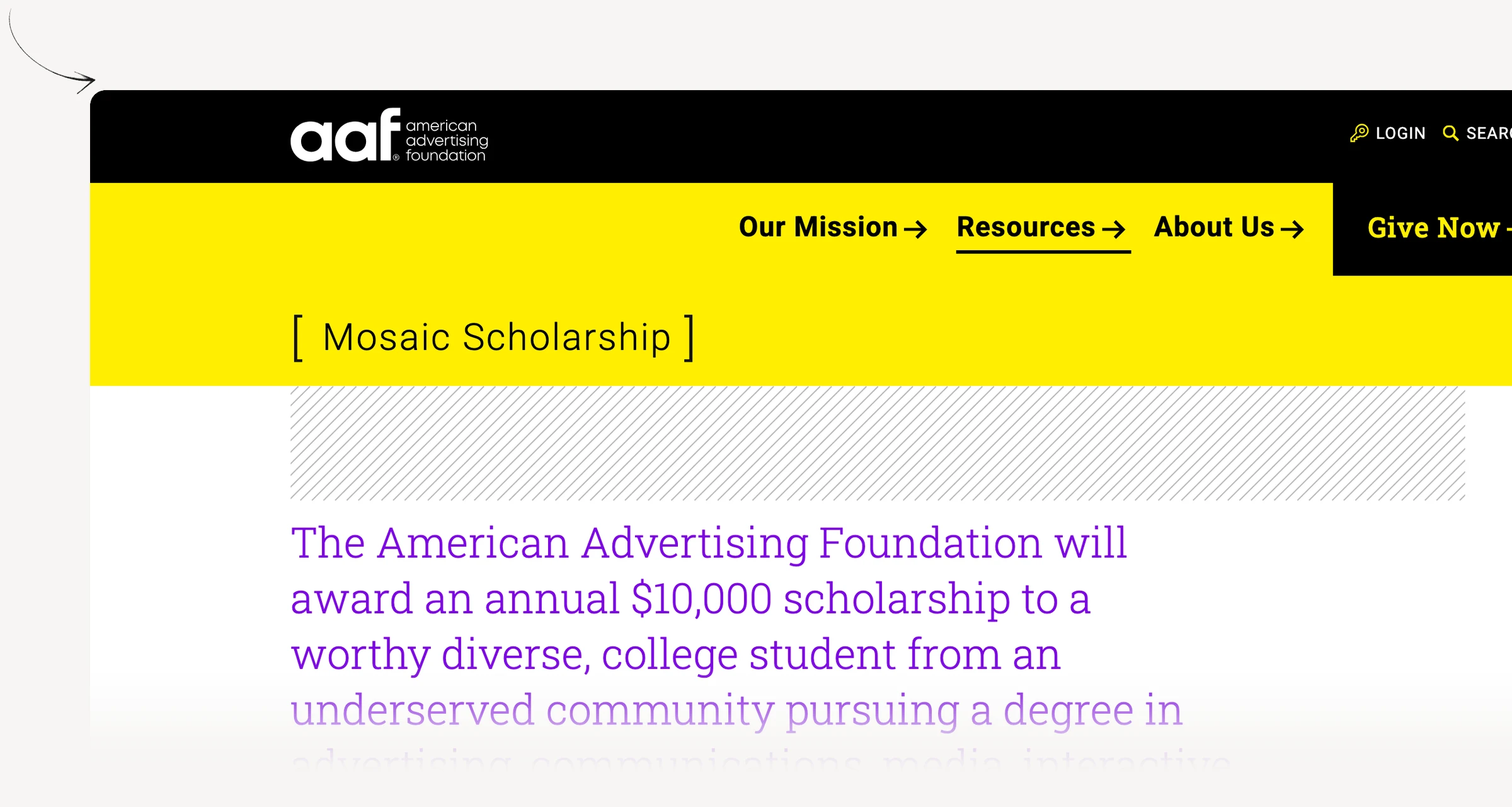 AAF national Mosaic Scholarship information and eligibility