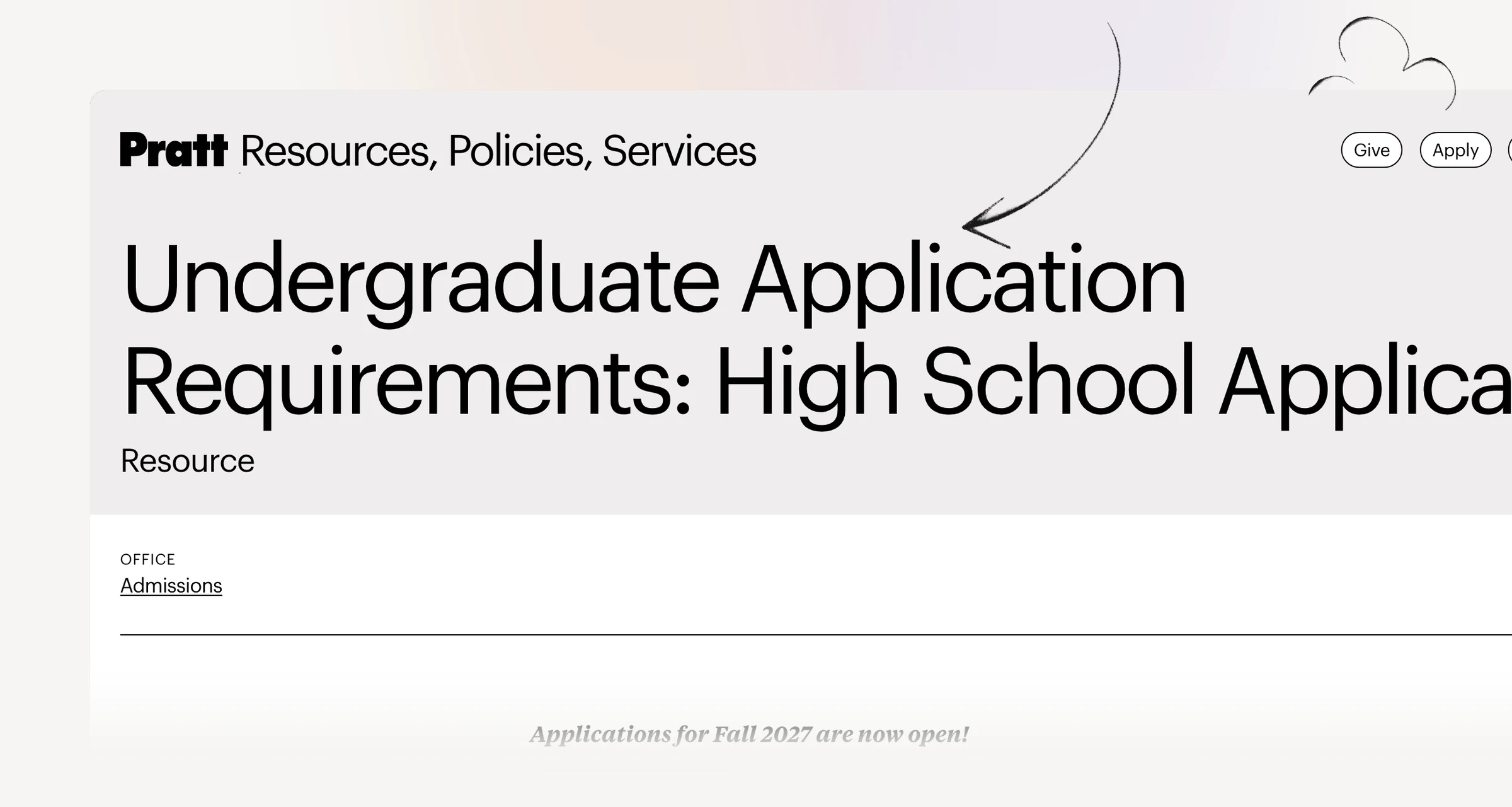 Pratt undergraduate portfolio requirements showing how to document submitted artwork.