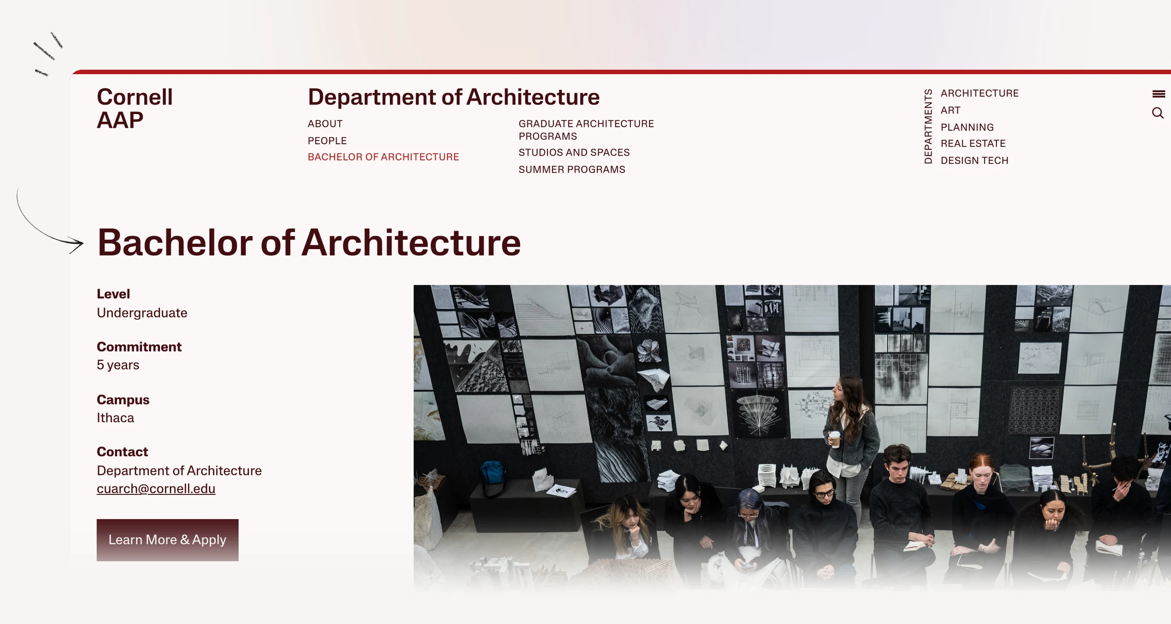 Cornell Bachelor of Architecture program overview and curriculum.