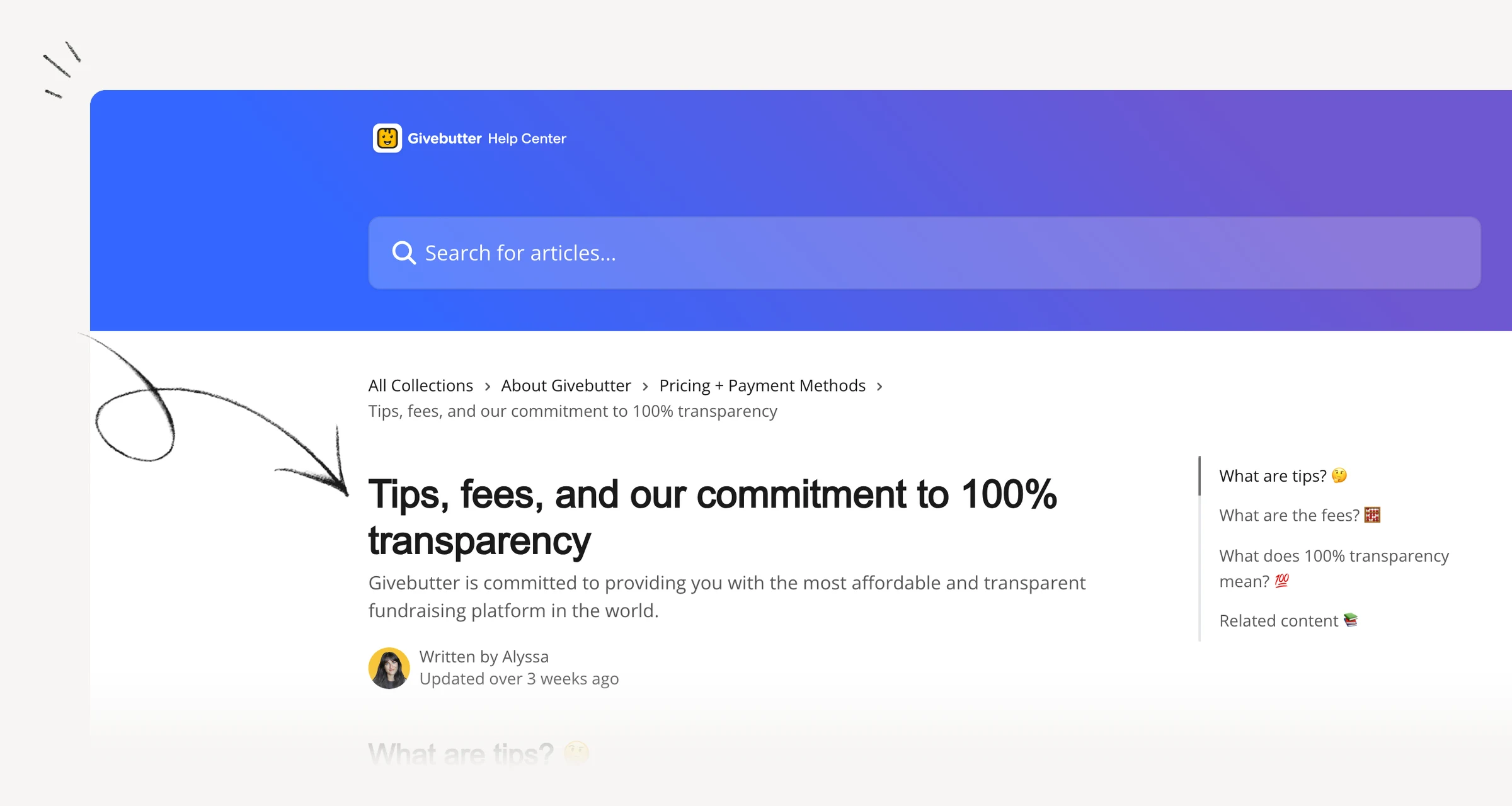 Givebutter — tips, fees, and transparency examples