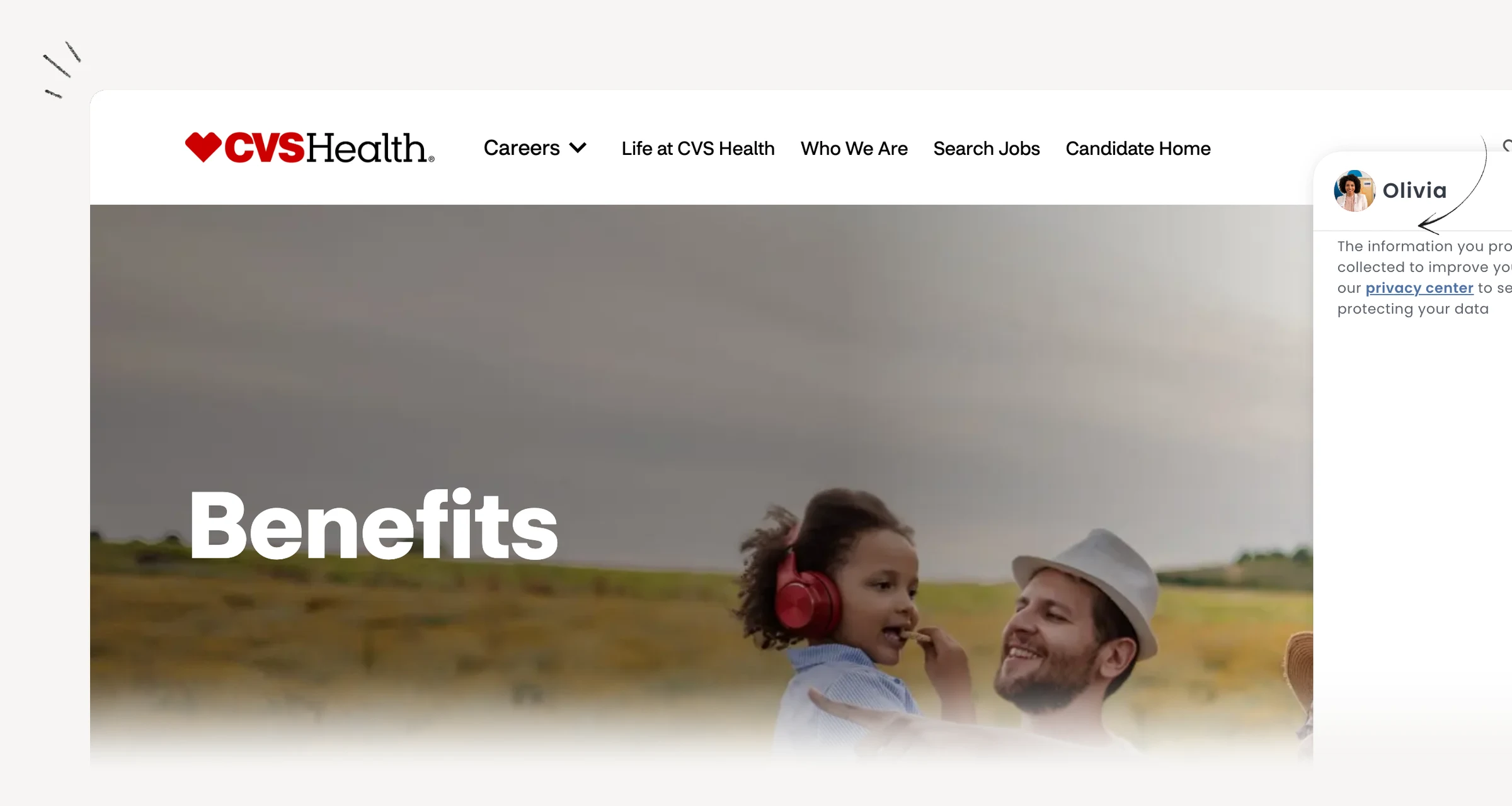 CVS Health careers benefits page describing education assistance.