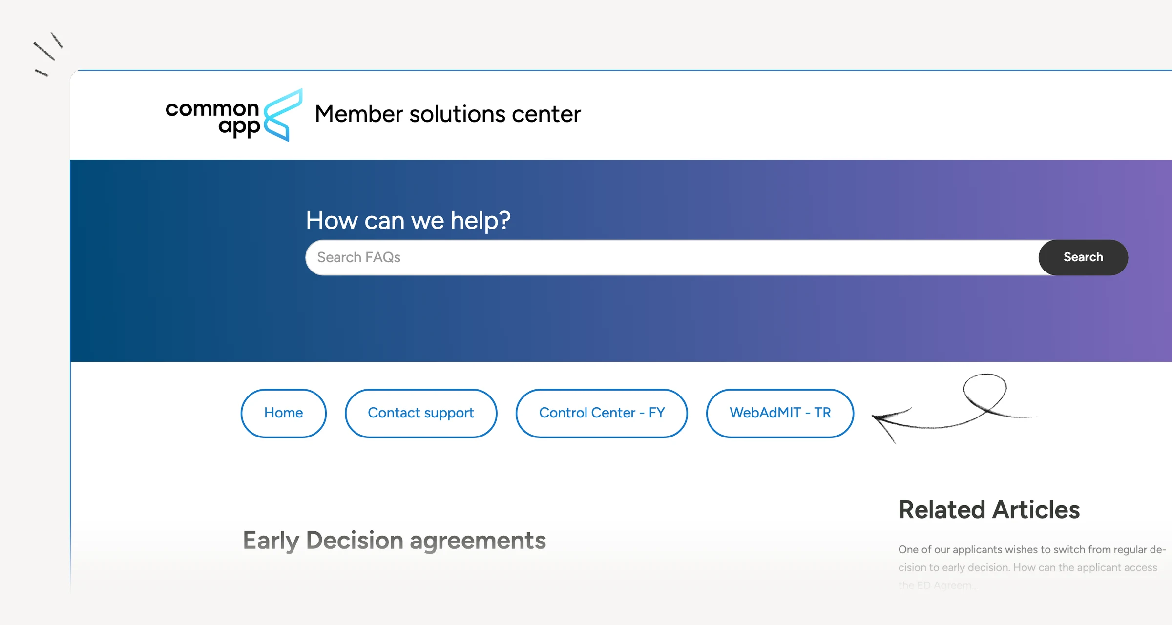 Common App support explains early decision agreements.
