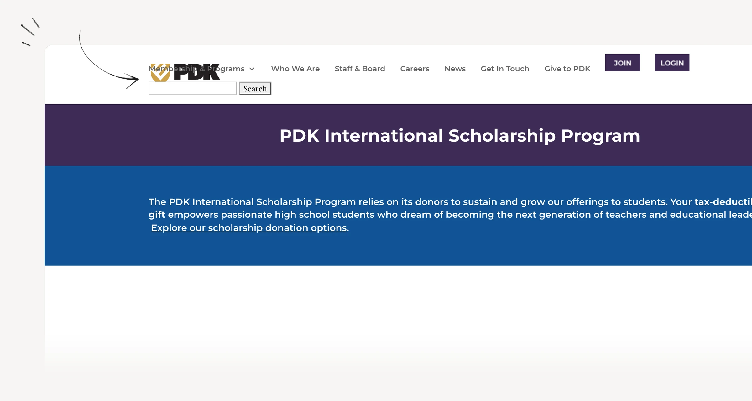 PDK International scholarship membership requirements and application-cycle guidance