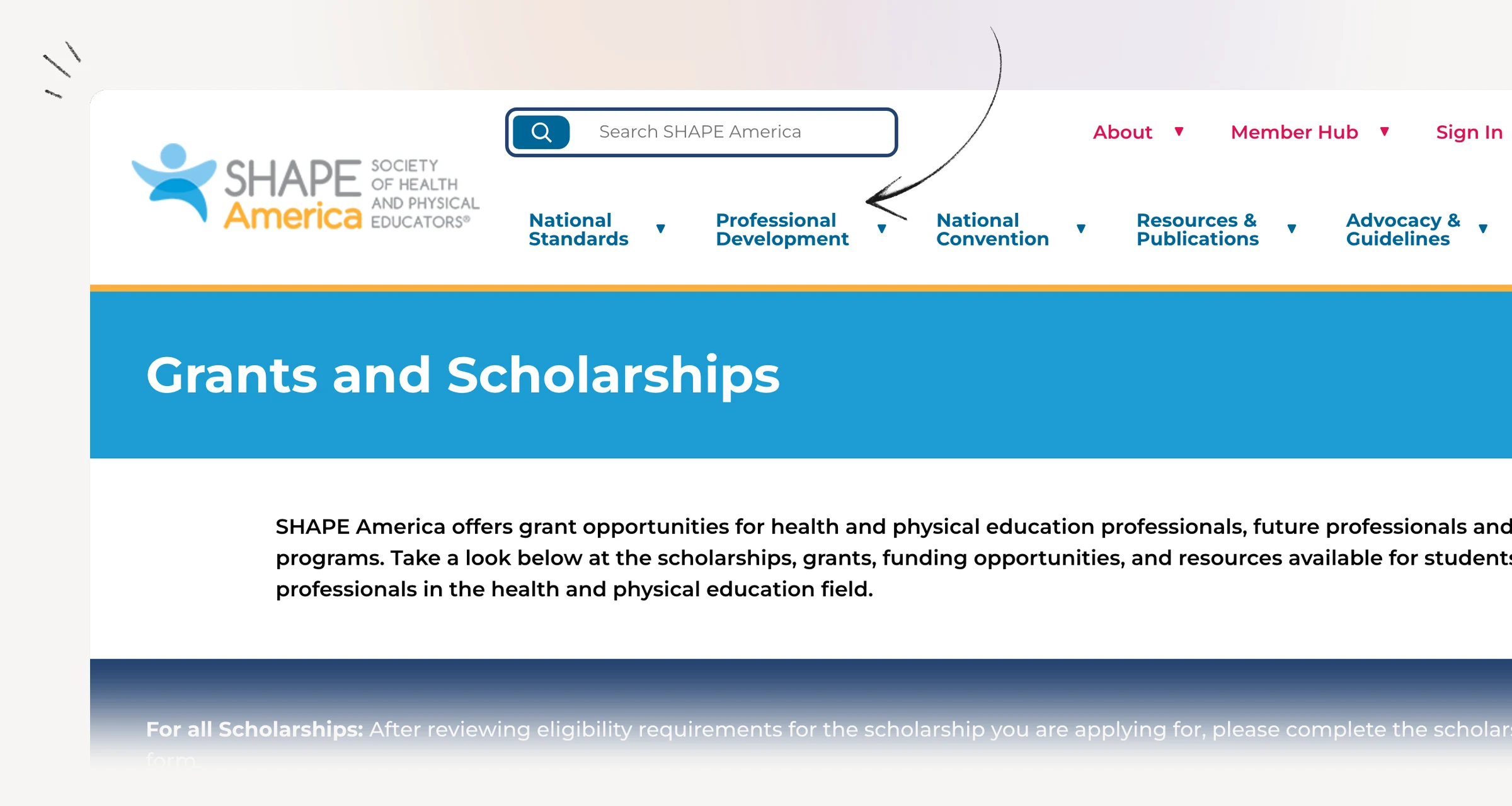 SHAPE America — grants and scholarships