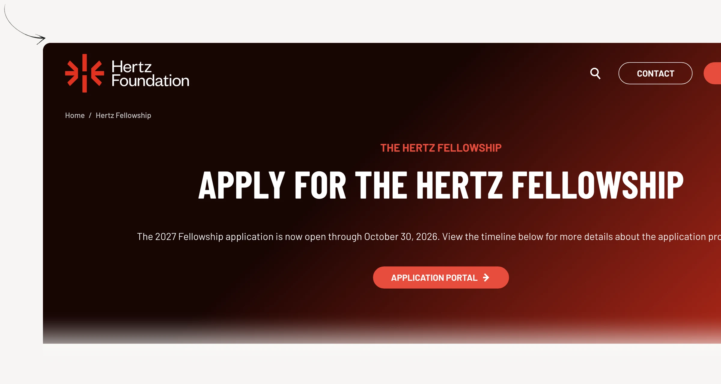 Hertz Fellowship application overview and current-cycle deadline.