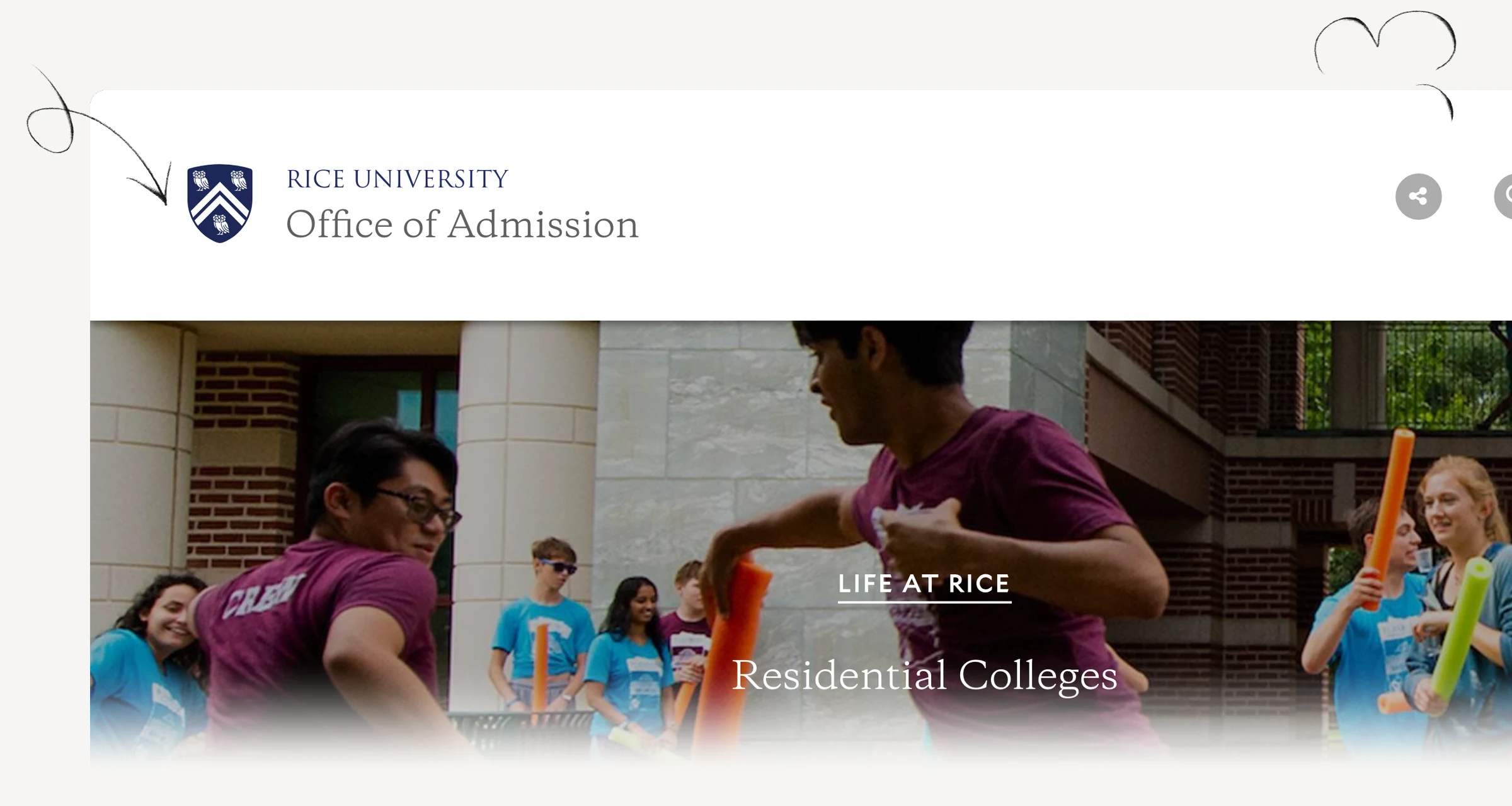 Rice University residential-college overview and student community activities.