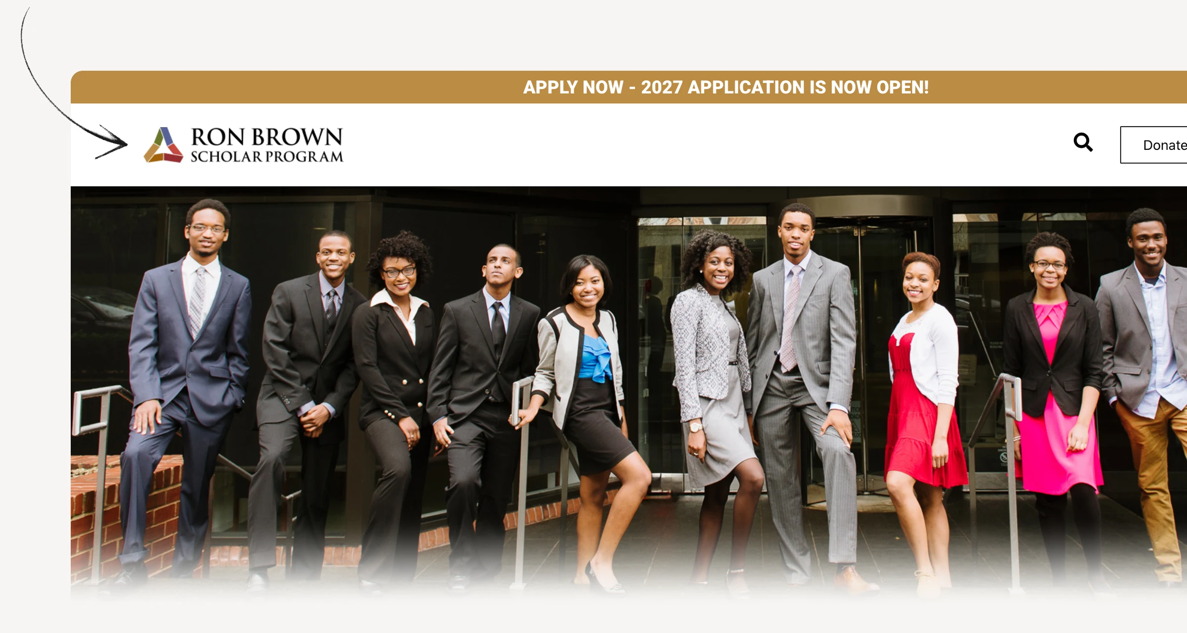 Ron Brown Signature Scholarship eligibility and application page