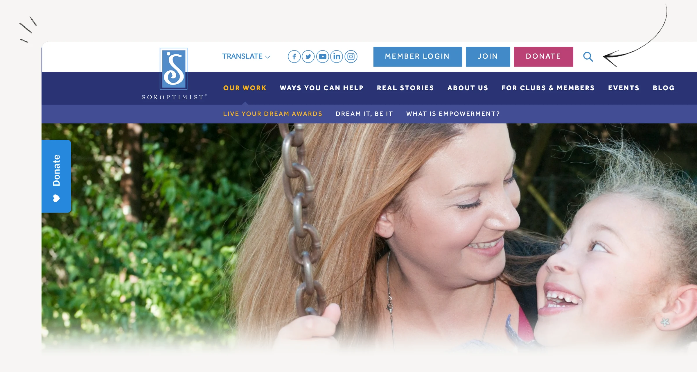 Soroptimist Live Your Dream Awards eligibility and financial support information.